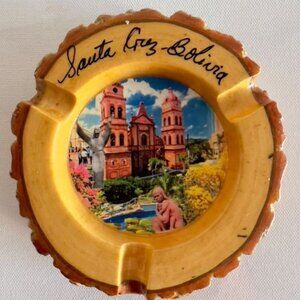 1960s Mid-Century Modern Handcrafted Wooden Ashtray From Bolivia Raw Edge